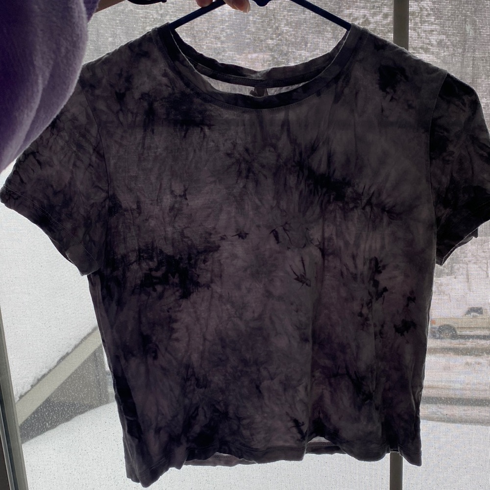 Gray crop top